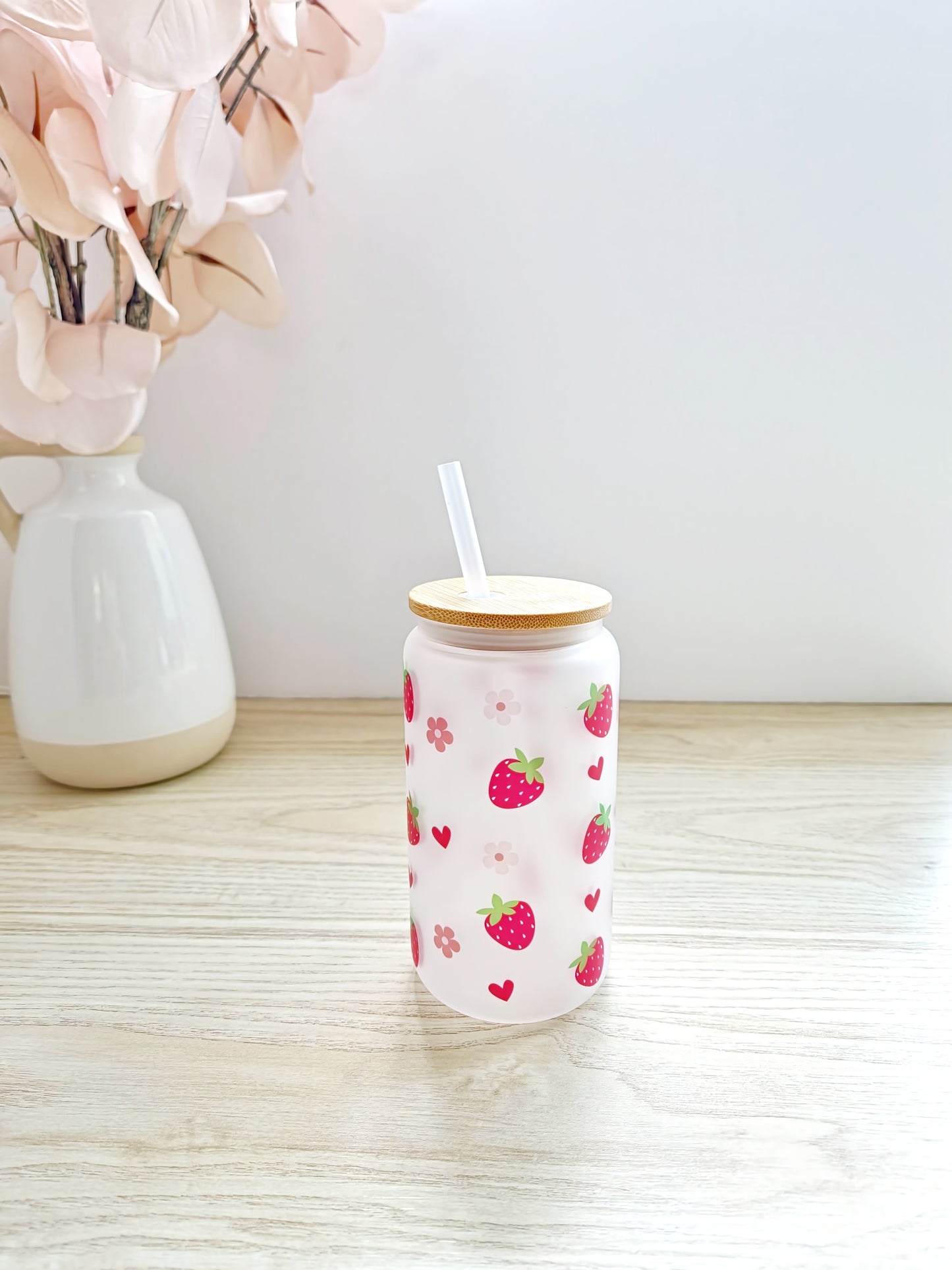 Glass Cup Strawberry