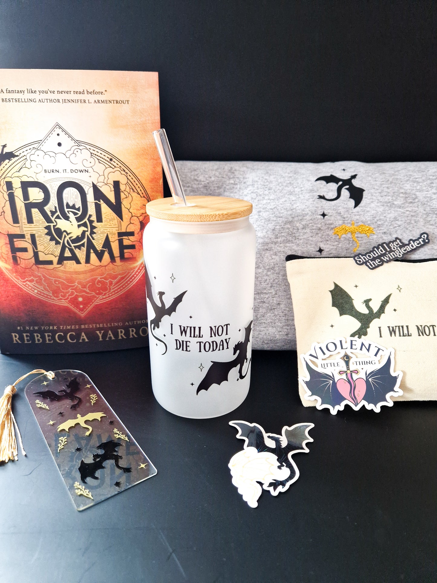 Canvas Small essentials bag 'Dragons'