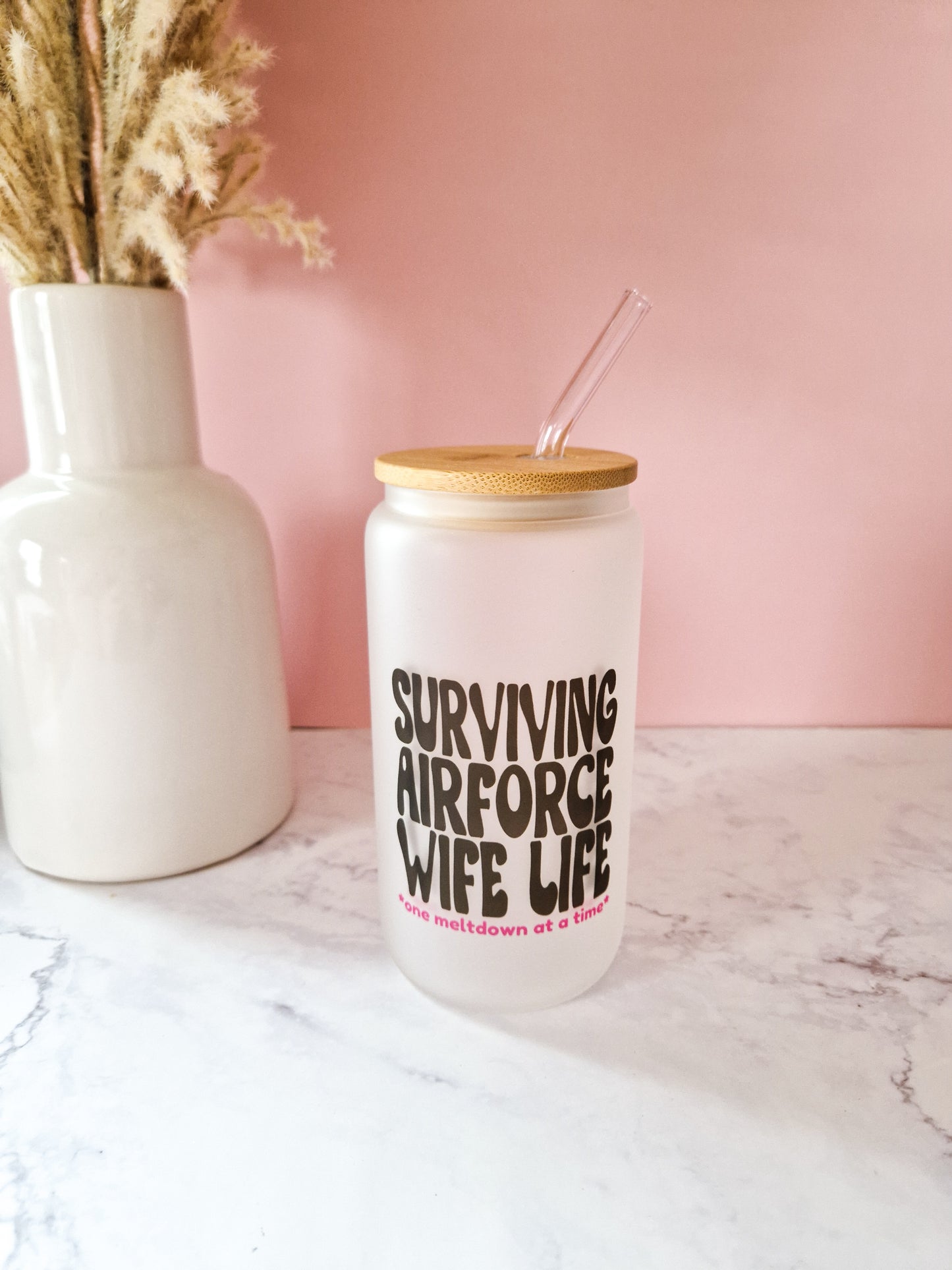 Glass cup Surviving Military Wife Life