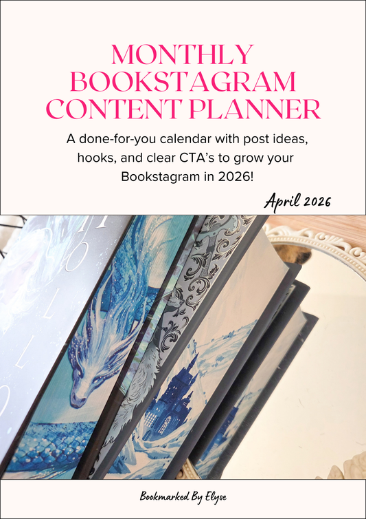 Monthly Content Planner for Bookstagram APRIL 2026