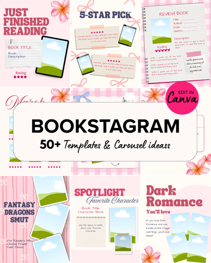 NEW 50+ Bookstagram Spring Templates