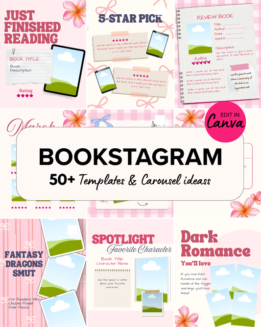 NEW 50+ Bookstagram Spring Templates
