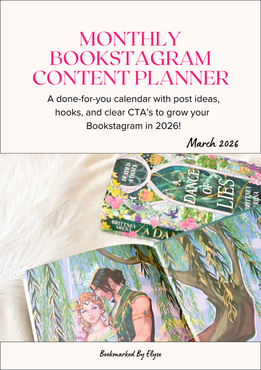 Monthly Content Planner for Bookstagram March 2026