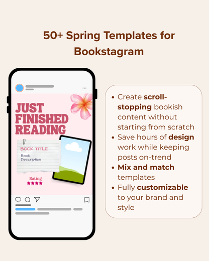 NEW 50+ Bookstagram Spring Templates