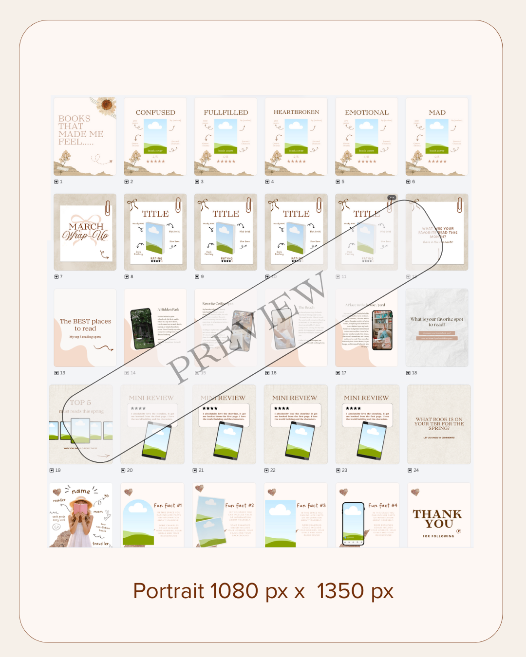 Bookstagram 50+ Carousel Templates + Ideas