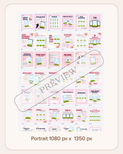 NEW 50+ Bookstagram Spring Templates