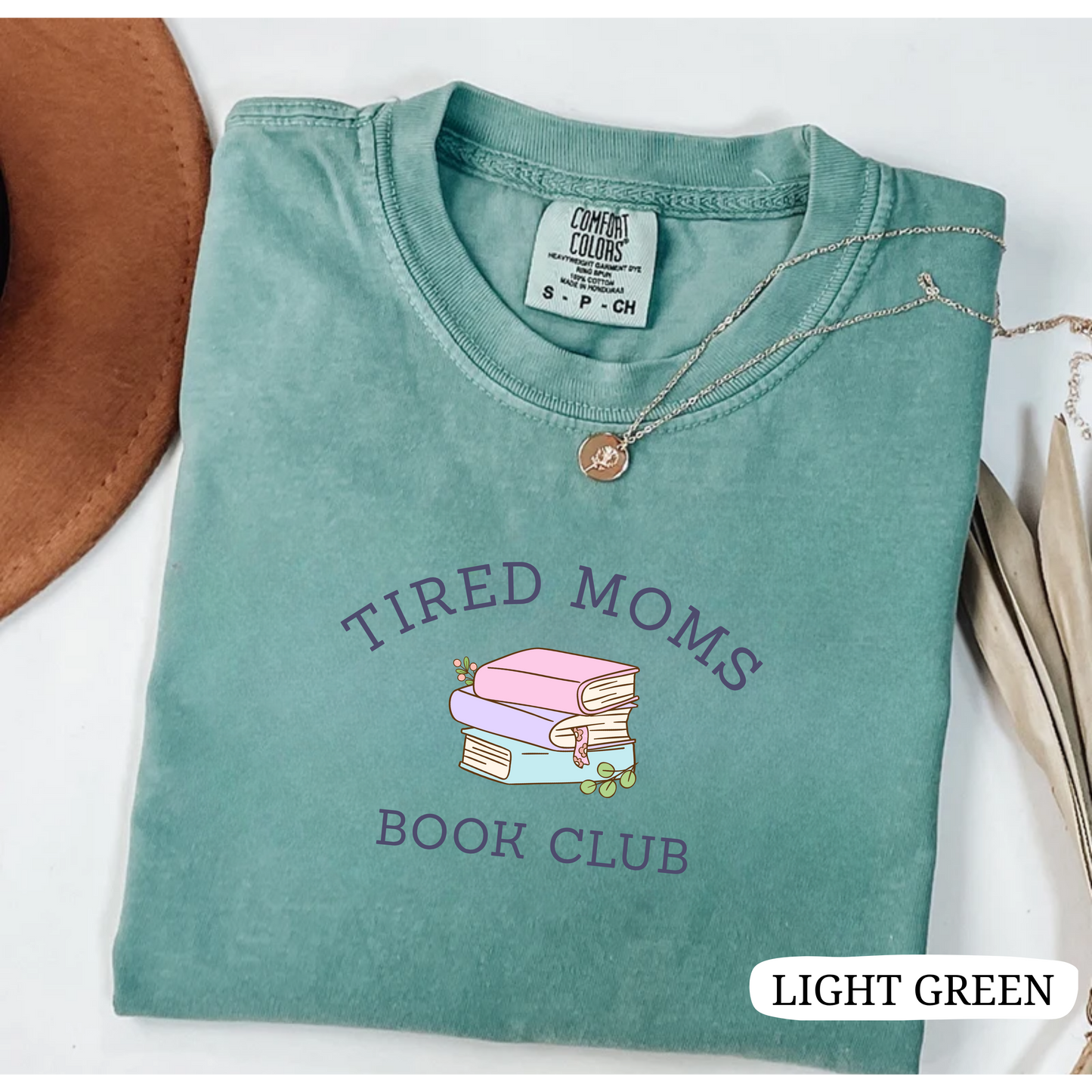 T-shirt Tired Moms Book Club - minimalistic