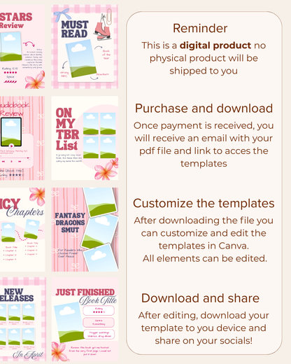 NEW 50+ Bookstagram Spring Templates