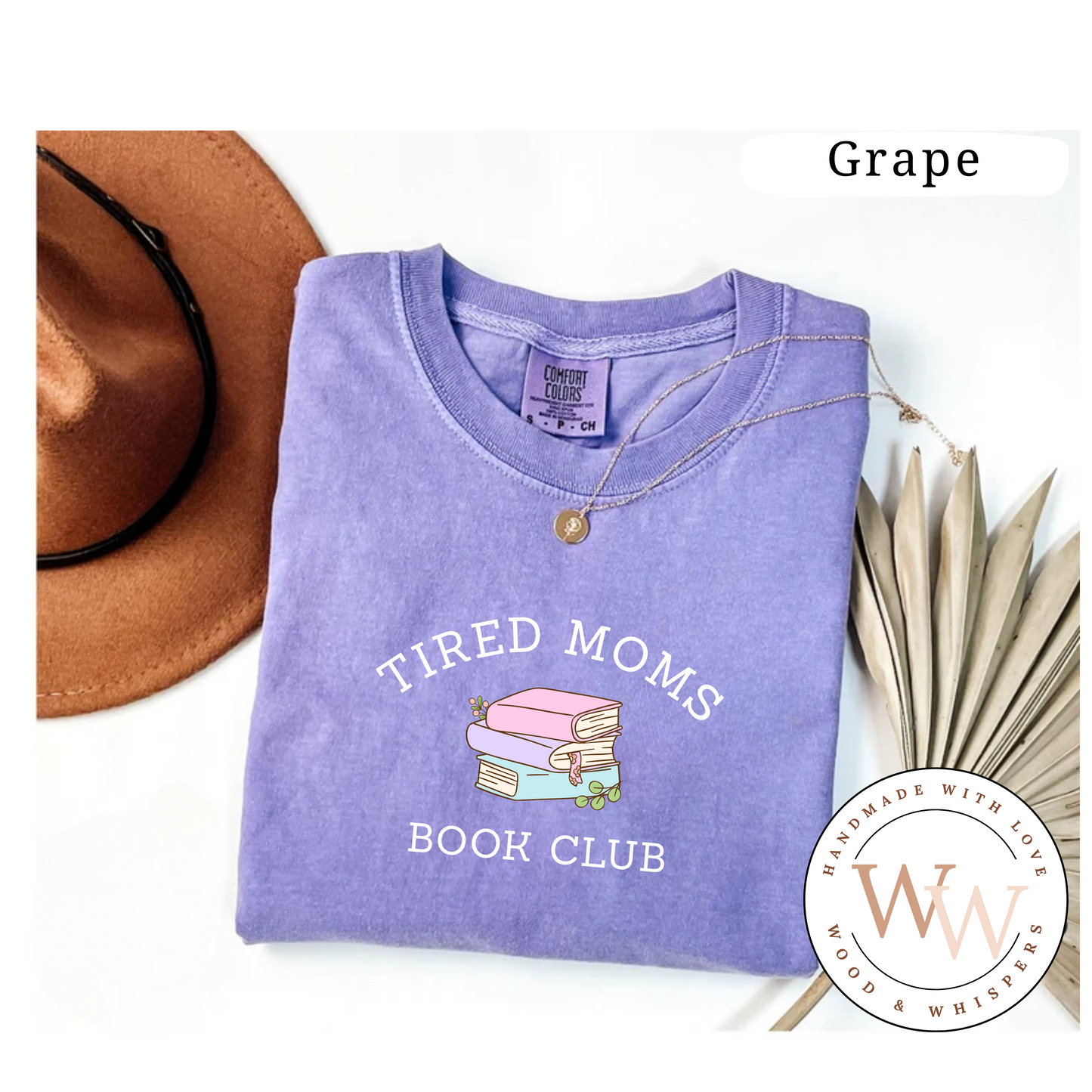 T-shirt Tired Moms Book Club - minimalistic