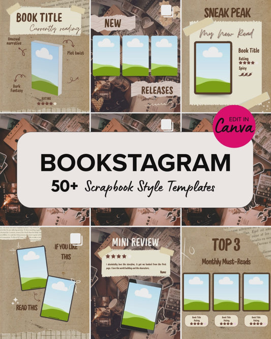 50+ Bookstagram Templates Scrapbook Style